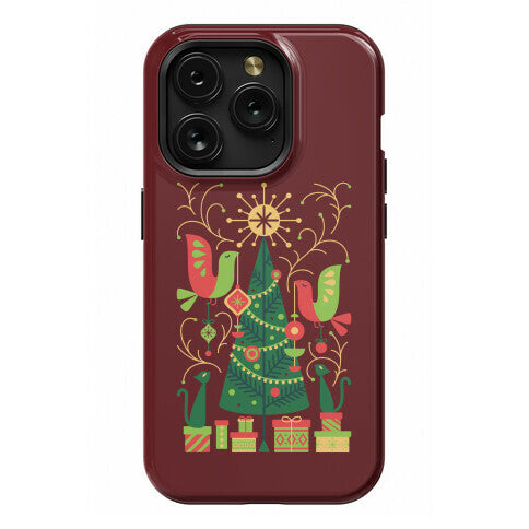 Vintage Christmas Tree Decorating Phone Case